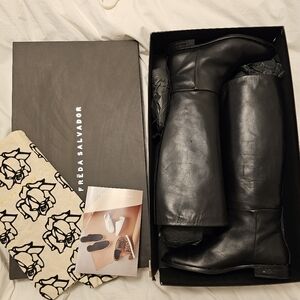 Freda Salvador Worn Once Studded flat cowboy boot